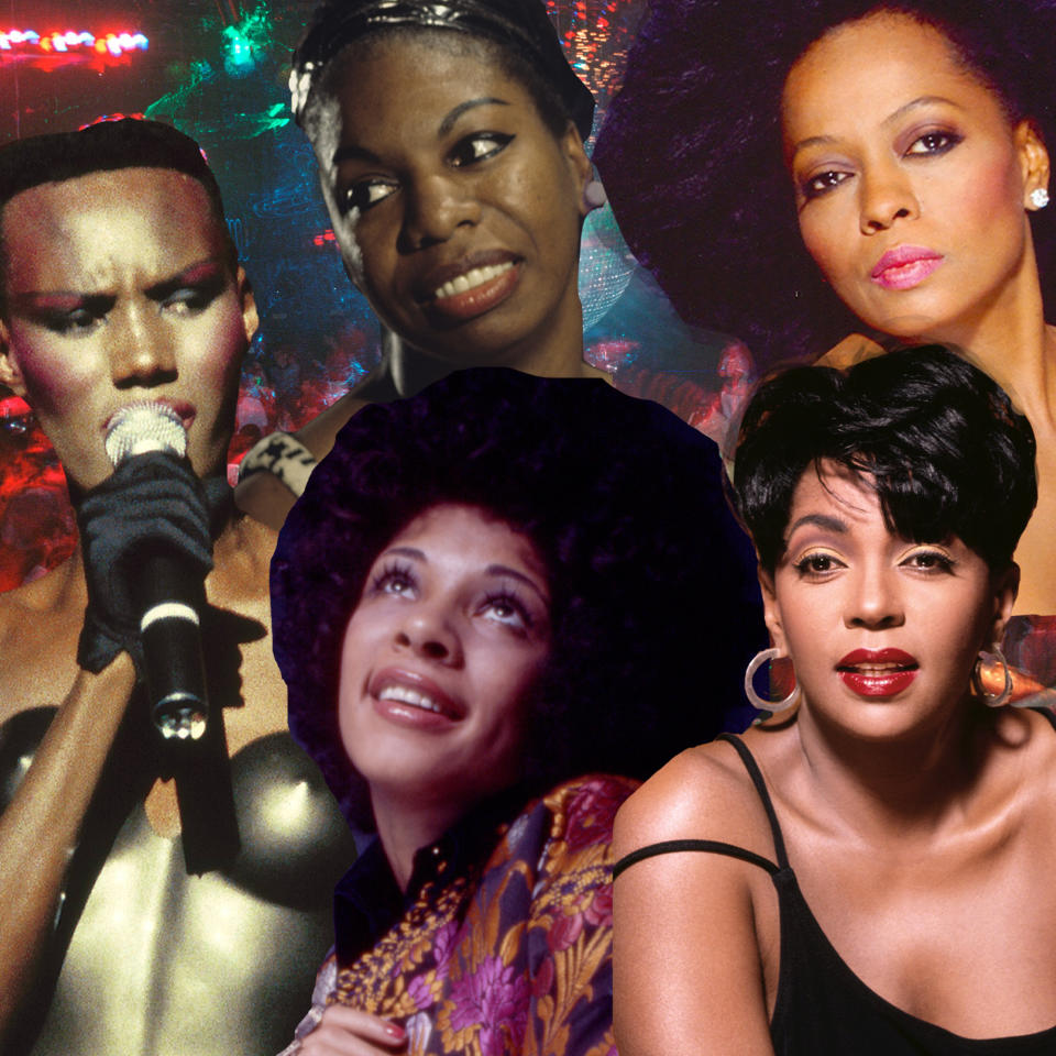 Grace Jones, Nina Simone, Betty Davis, Diana Ross and Anita Baker are just five of the women celebrated on he track (Bob King/Anthony Barboza/Harry Langdon/David Redfern/Joe McNally / Redferns/Getty Images)