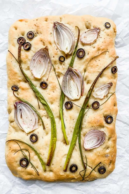 <p>This Healthy Table</p><p>Because bread just tastes better when it looks pretty.</p><p><strong>Get the recipe: <a href="https://thishealthytable.com/blog/decorated-focaccia-bread/" rel="nofollow noopener" target="_blank" data-ylk="slk:Decorative Focaccia Bread;elm:context_link;itc:0;sec:content-canvas" class="link ">Decorative Focaccia Bread</a></strong></p>