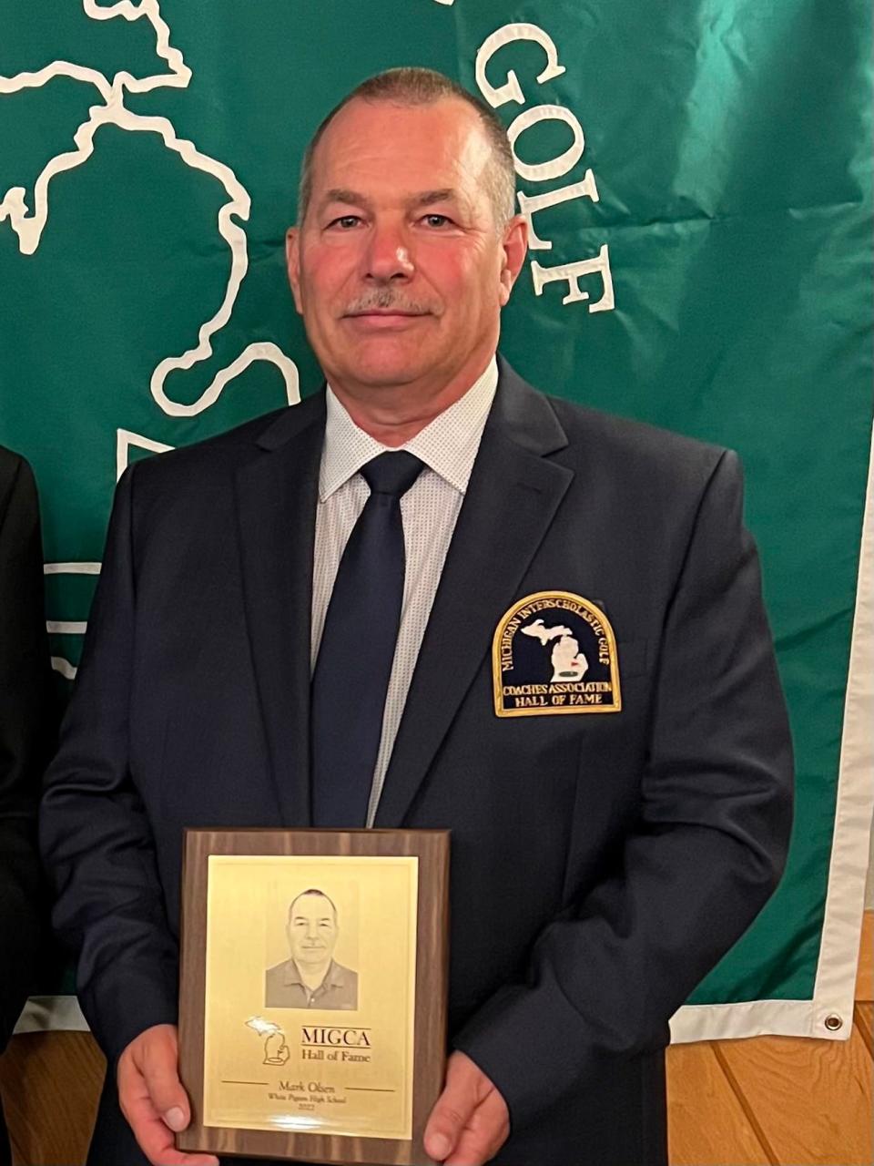 Mark Olsen was elected to the Michigan Interscholastic Golf Coaches Association Hall of Fame this week.