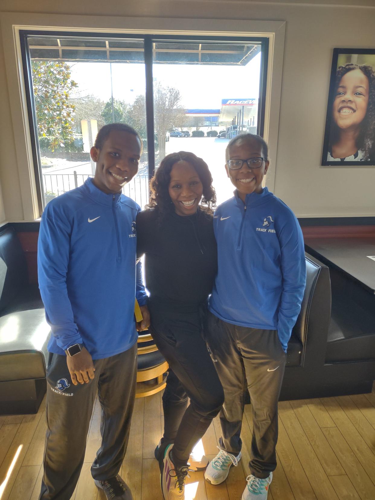 Dalphine Wilson of Montgomery with her children Grant and Evelyn.