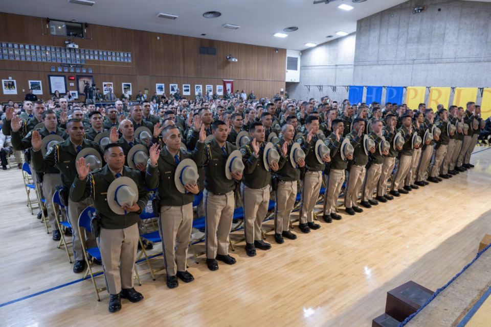 The California Highway Patrol welcomes 106 new officers during an academy graduation ceremony on Friday, May 10, 2024.