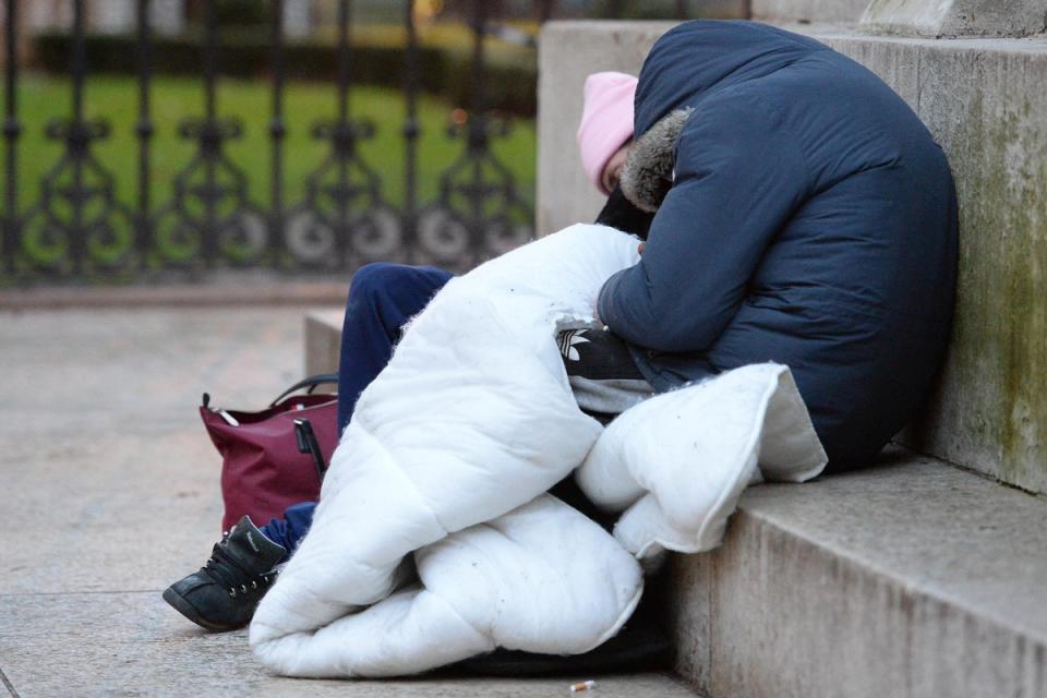 A report has warned the deadline for ending rough sleeping by the end of this parliament will not be met (PA Archive)