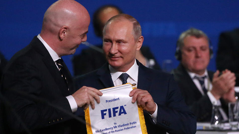 All eyes will be on Putin and Russia for the month of the World Cup. Pic: Getty