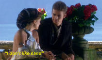 <p>“I don’t like sand,” says the man who will eventually become the most evil man in the galaxy. “It’s coarse, it’s irritating, it gets everywhere,” continues the man who will one day destroy a planet. “Not like here,” says the soon-to-be Sith Lord. “Here everything is soft and smooth,” says the man who can’t possibly become Darth Vader, can he?</p>