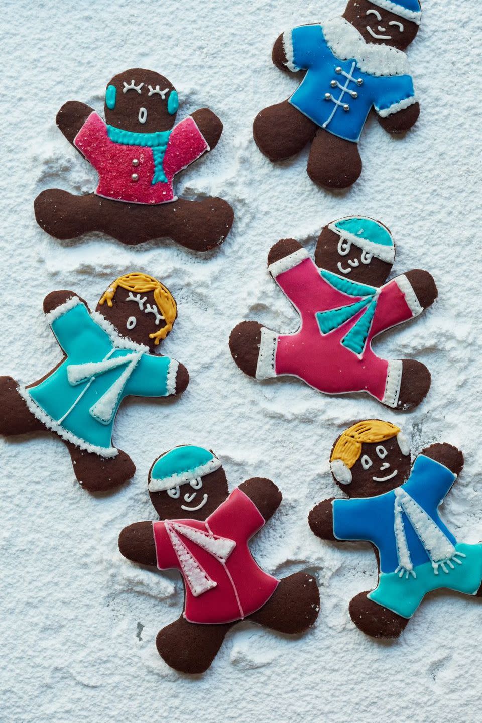 Chocolate Gingerbread Snow Angels