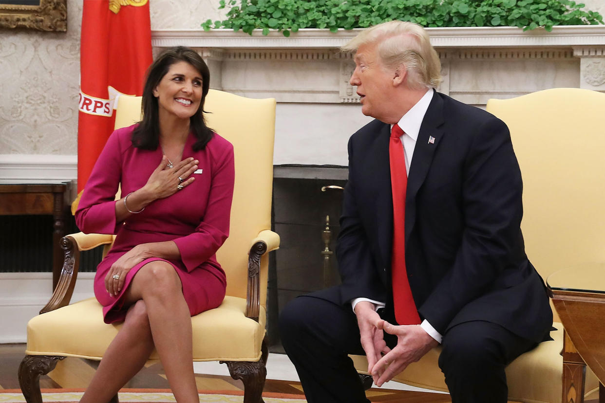 Nikki Haley; Donald Trump Mark Wilson/Getty Images