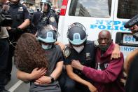 Protest against the death in Minneapolis police custody of George Floyd, in New York