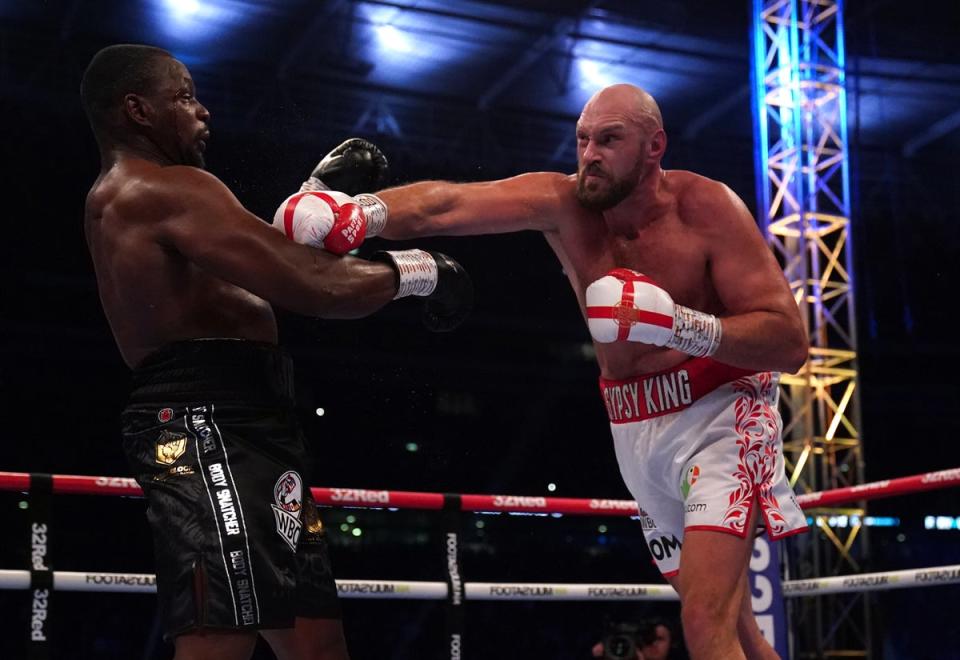 Dillian Whyte was badly beaten by Tyson Fury last time out (PA Wire)