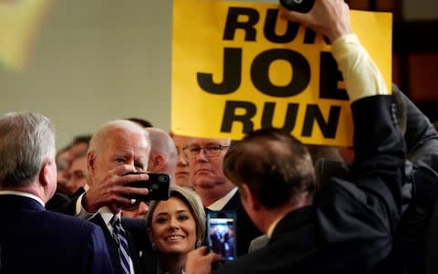 The allegations could hurt Biden's chances if he were to run for the Whitehouse in 2020 - which he is excepted to announce in the coming weeks - Credit: REUTERS