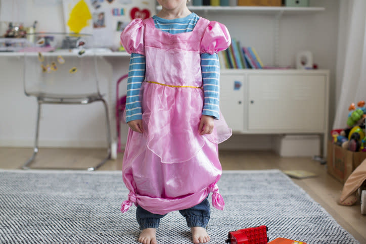 A child wearing a princess costume