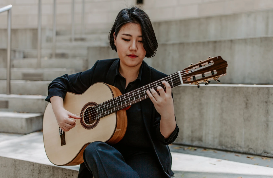 Acclaimed Korean guitarist Bokyung Byun, the 2021 grand prize winner of the most prestigious guitar competition in the world, performs at PMAC Nov. 3, 2023.