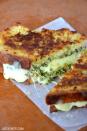 <p>Speaking of St. Paddy's sandwich goals, we present soda bread grilled cheese with a wee bit of pesto to give it a green tinge. </p><p><a href="http://www.justataste.com/irish-soda-bread-grilled-cheese-with-pesto/" rel="nofollow noopener" target="_blank" data-ylk="slk:Get the recipe from Just a Taste »;elm:context_link;itc:0;sec:content-canvas" class="link "><em>Get the recipe from Just a Taste »</em></a><br></p>