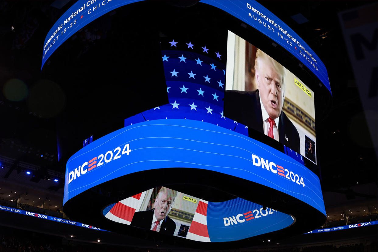 DNC Donald Trump video Joe Raedle/Getty Images