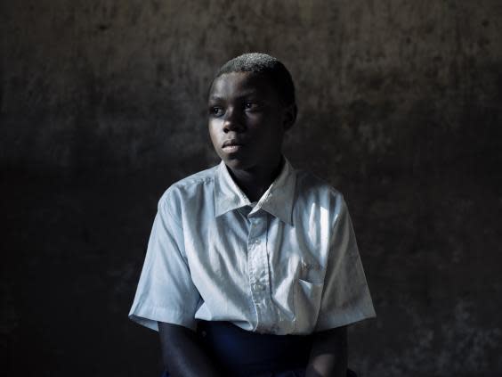 Josephine, 14, is an orphan who now lives with her aunt. She was enrolled into school in 2017 but is forced to travel 4km to get there (Paddy Dowling/EAA)