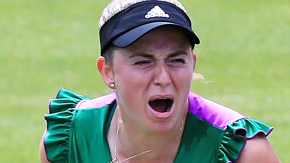 Jelena Ostapenko gave a brutally honest assessment of opponent Rebecca Marino at the Birmingham Classic, putting off a few fans. (Photo by Stephen Pond/Getty Images for LTA)