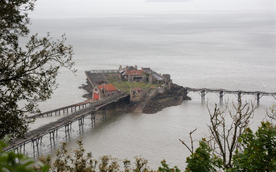 The now derelict Birnbeck Pier