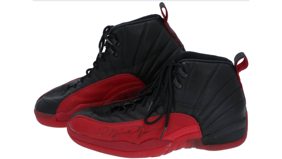 Michael Jordan’s “flu game” Air Jordan 12 in its Black/Varsity Red colorway