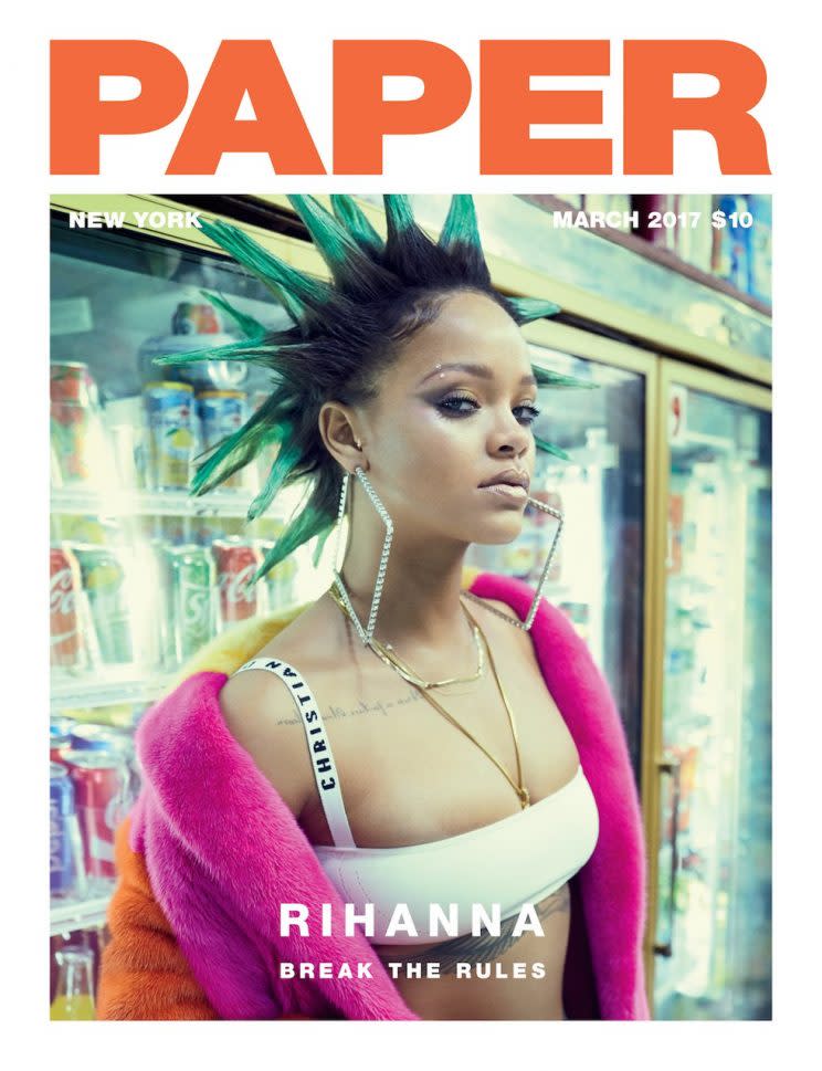 Rihanna rocked Dior on the cover of Paper Magazine. (Photo: Paper Magazine)