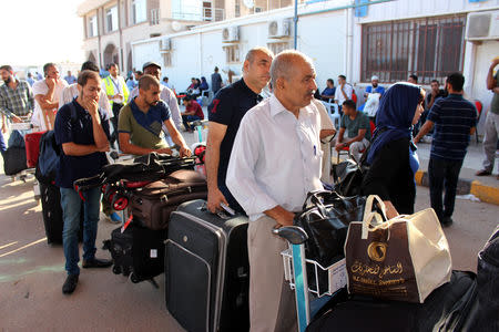 Passengers enter Misrata airport in Misrata, Libya, September 20, 2018. REUTERS/Ayman al-Sahili