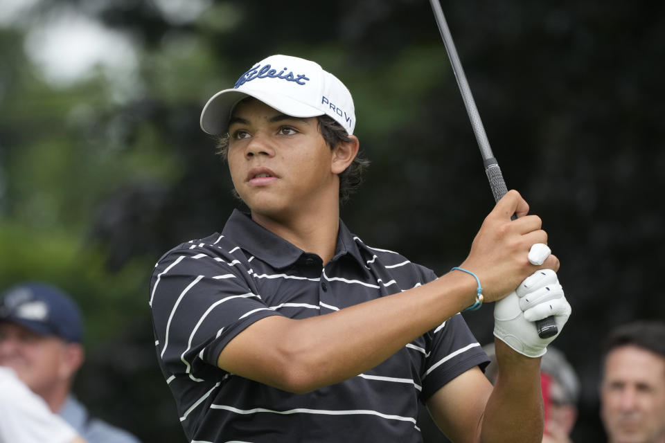 Tiger Woods watches 15yearold son Charlie shoot a 12over 82 in US