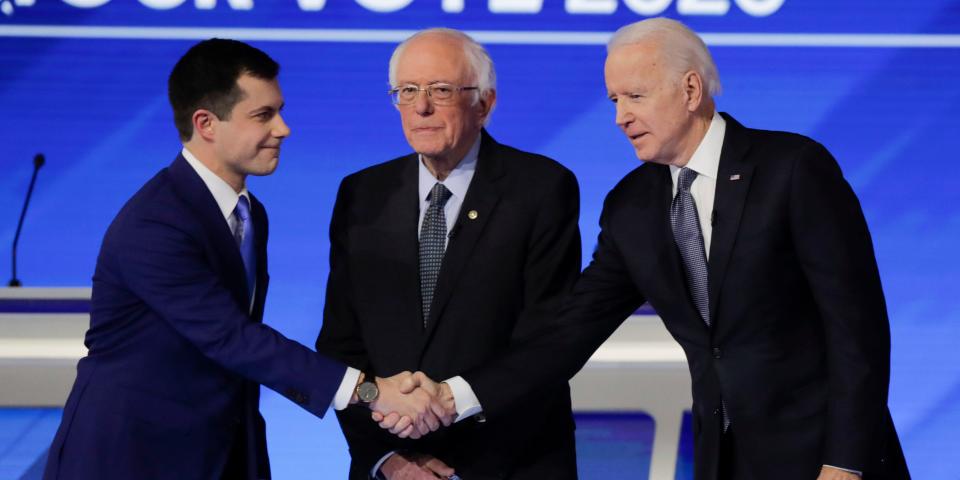 Bernie Sanders Joe Biden Peter Buttigieg