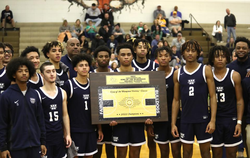 Warren Central celebrates the fact that they won King of the Bluegrass. Dec. 20