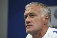 Foto del miércoles del entrenador de la selección de Francia, Didier Deschamps, en una rueda de prensa en Clairefontaine, cerca de París. May 25, 2016. REUTERS/Charles Platiau