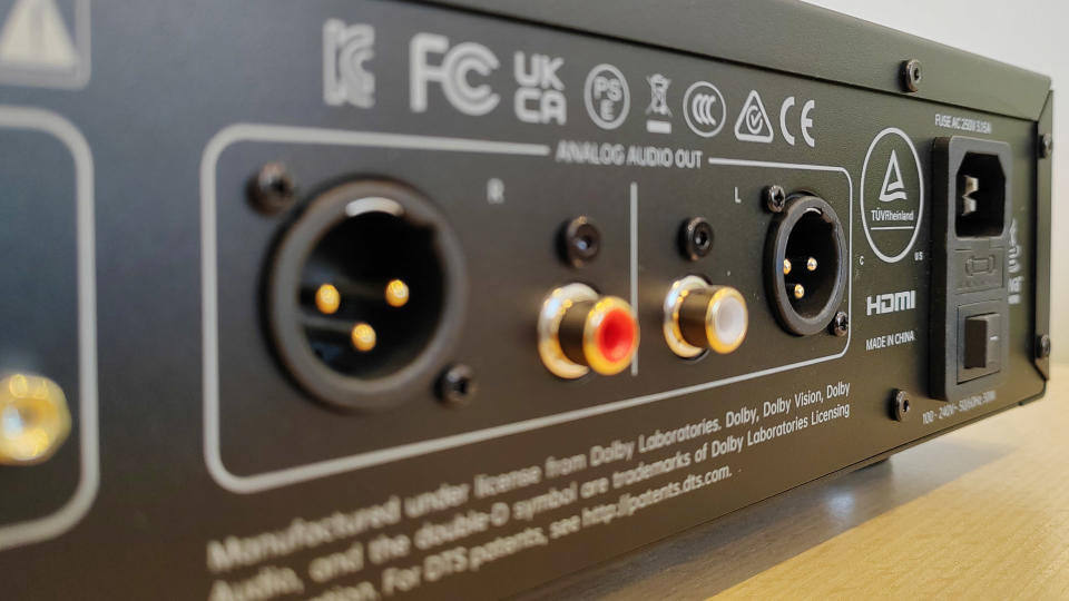 Magnetar UDP800 audio ports shown up close