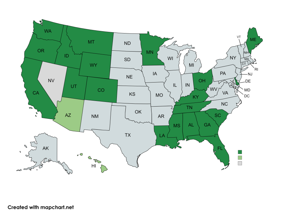 Twenty states have passed laws to move to permanent Daylight Saving Time as soon as the federal government allows it (Arizona and Hawaii do not participate in Daylight Saving Time). If federal laws change, Nevada would be the only state to observe Pacific Daylight Time.