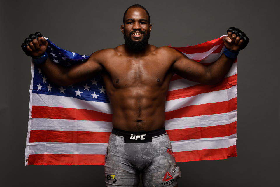 INGLEWOOD, CA - DECEMBER 29:  Corey Anderson poses for a backstage portrait backstage during the UFC 232 event inside The Forum on December 29, 2018 in Inglewood, California. (Photo by Mike Roach/Zuffa LLC/Zuffa LLC via Getty Images)