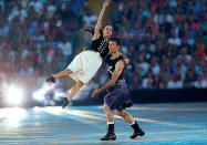 Sophie Martin and Christopher Harrison of Scottish Ballet preform during the Opening Ceremony.