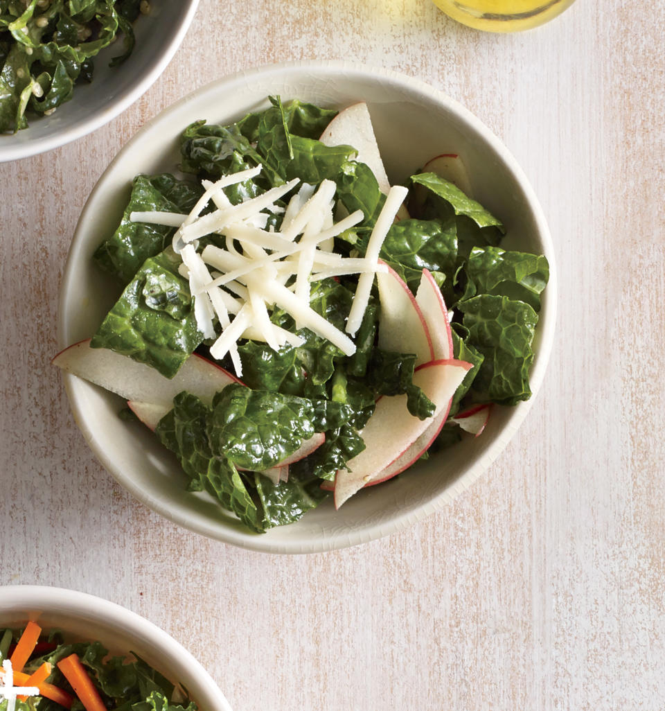 Kale Salad with Apple and Cheddar