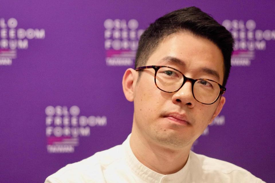 Exiled Hong Kong pro-democracy activist Nathan Law attends the Oslo Freedom Forum in Taipei on 3 November 2022 (AFP/Getty)