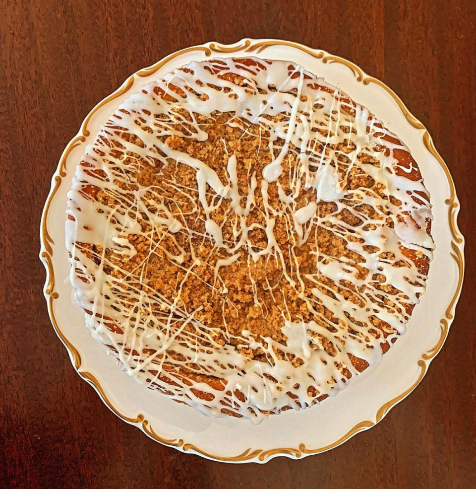 An apple-cinnamon coffeecake from Graeter's.