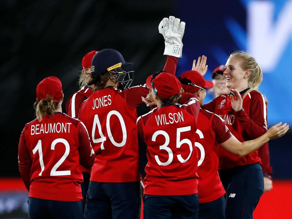 Sarah Glenn of England celebrates: Getty Images