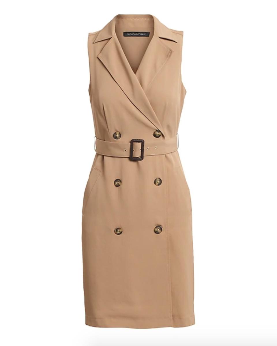 Banana Republic Double-Breasted Trench Dress