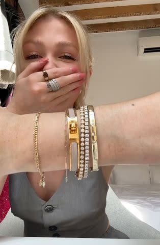 <p>halleykate/TikTok</p> Halley Kate shows off her gift from Tarte on TikTok