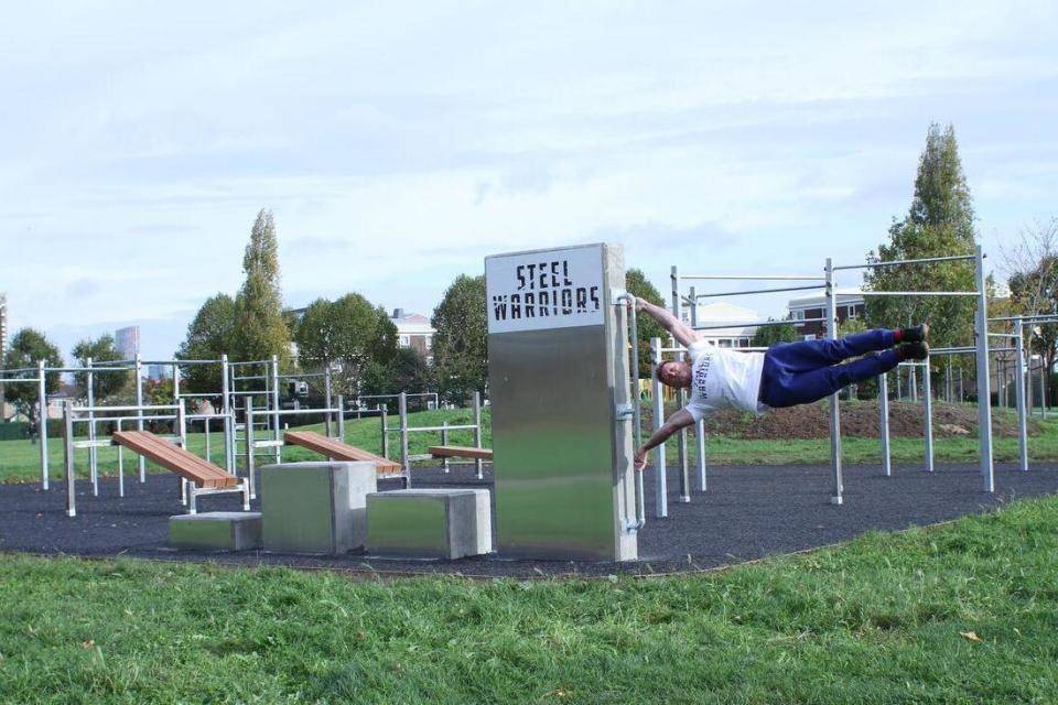 The gym is located in Langdon Park, adjacent to youth club Spotlight (Steel Warriors)