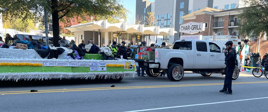 This GMC Denali pickup is the truck that struck a participant in the Raleigh Christmas parade on Saturday.
