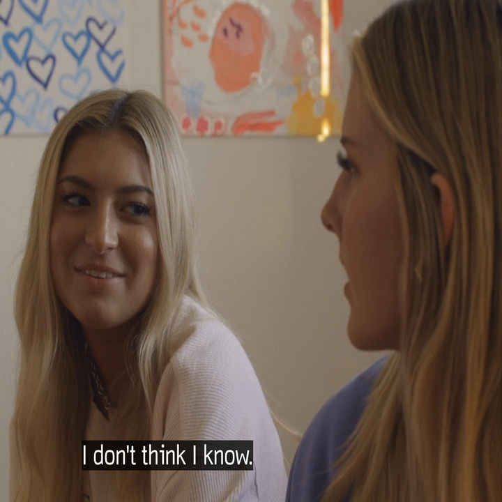 <div><p>Fleit is speaking to two Zetas she's been interviewing. "Have you guys heard of this thing, the Machine?" The girl who is centered in the shot immediately sports a small smile and looks in to the camera.</p><p>"For- for sororities?" asks the other girl.</p><p>"No, it's, like, for all Greek life in Alabama," says Fleit.</p><p>The first girl looks to the second, says, "I don't think I know," and breaks out into a smile, then giggles. "We <i>always</i> get asked this, that's why," she tells Fleit.</p><p>"Like, I don't think it's an actual <i>thing</i>," says the second girl.</p></div><span> HBO</span>
