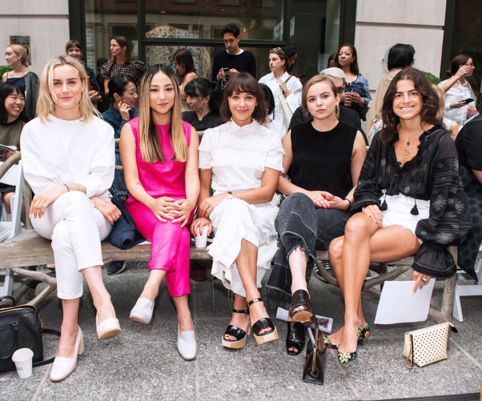 Taylor Schilling, Greta Lee, Rashida Jones, Morgan Saylor, and Leandra Medine