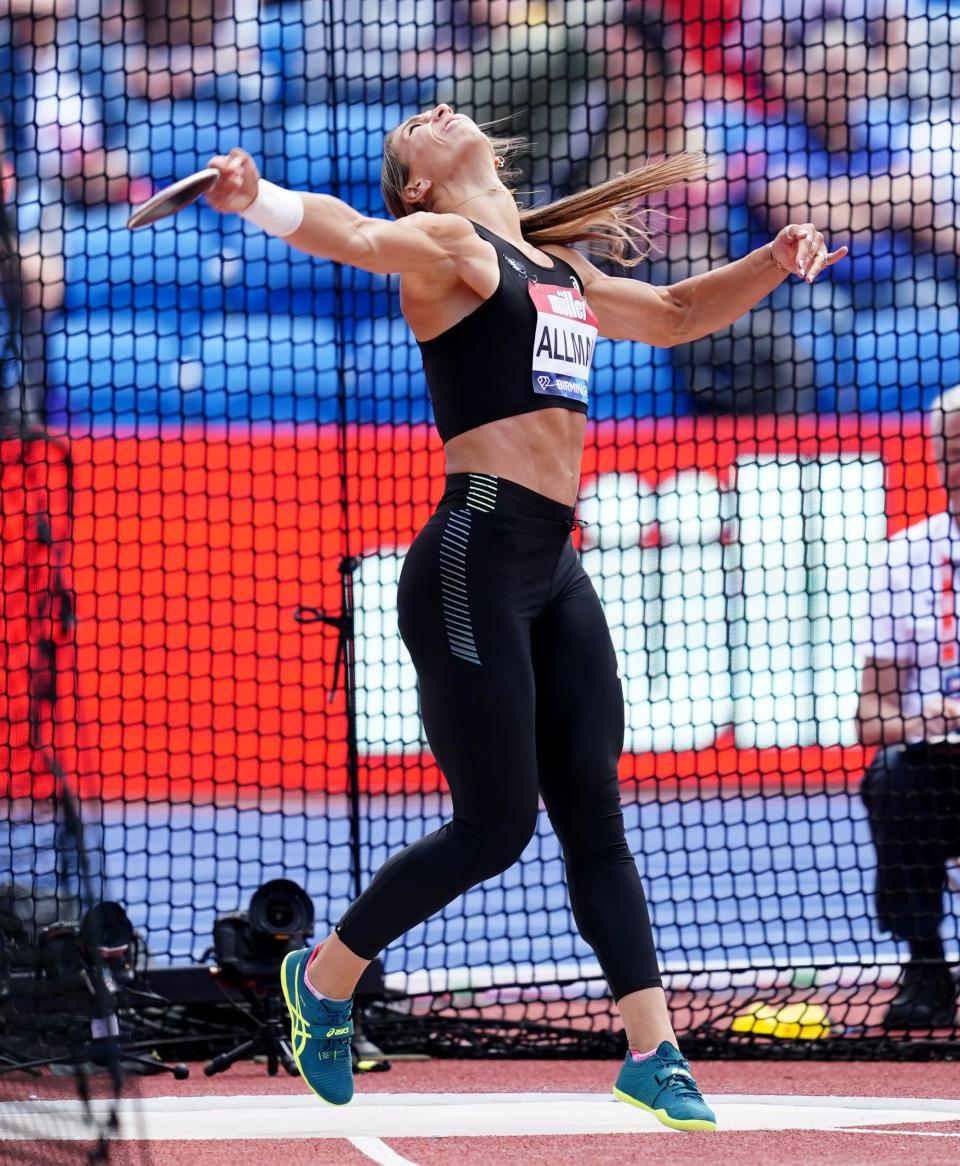 USA's Valarie Allman in action during the Women's Discus Throw (PA)
