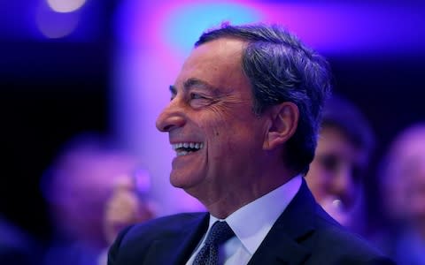 European Central Bank (ECB) President Mario Draghi - Credit: RALPH ORLOWSKI/REUTERS
