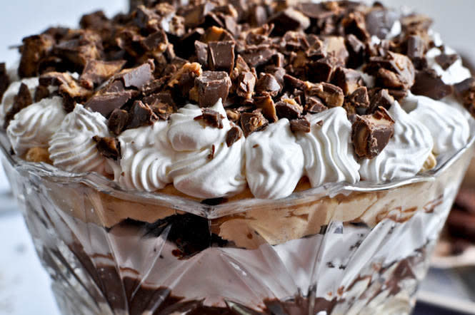 <strong>Get the <a href="http://www.howsweeteats.com/2011/09/peanut-butter-fudge-brownie-trifle/">Peanut Butter Fudge Brownie Trifle recipe</a> by How Sweet It Is</strong>