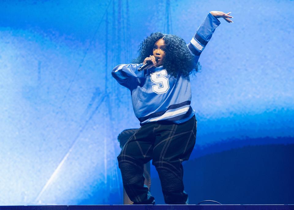 SZA performs during her "SOS" North American tour on March 19, 2023, in Vancouver, British Columbia, Canada.