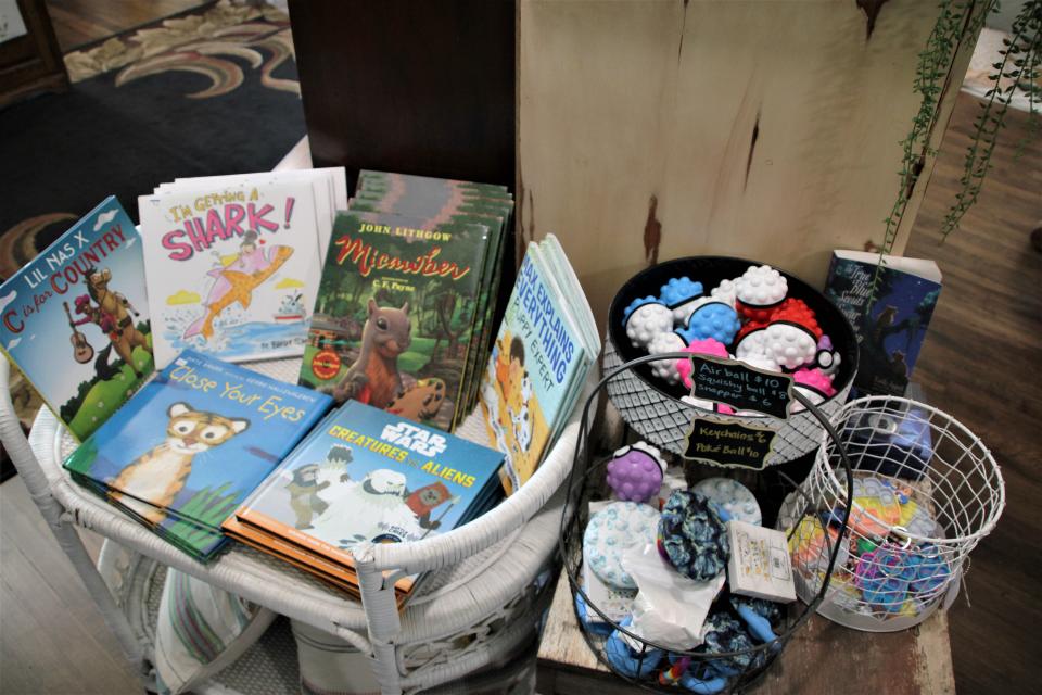 Books were added to the merchandise lineup at Spruce and Sparrow in downtown Marion because owner Jenny Lust is an avid reader and wanted to have a wide range of items available for customers.