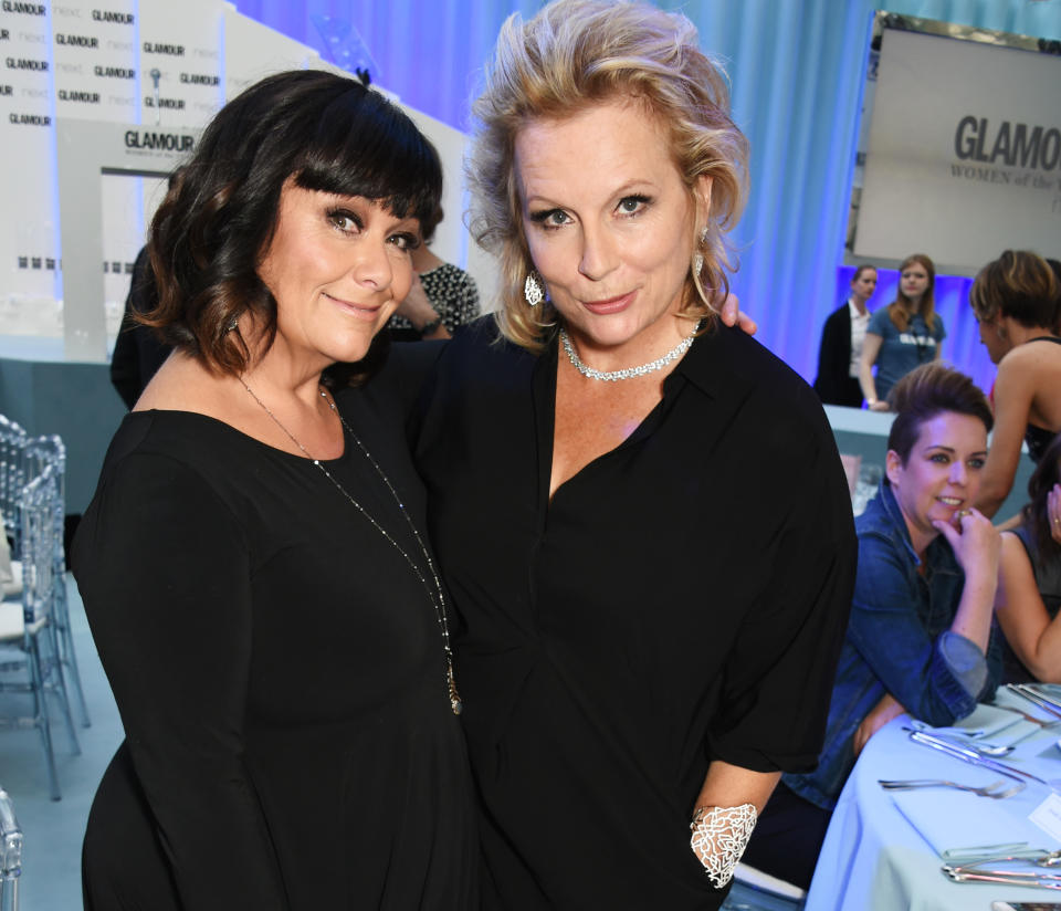 LONDON, ENGLAND - JUNE 07:  Dawn French (L) and Jennifer Saunders attend the Glamour Women Of The Year Awards in Berkeley Square Gardens on June 7, 2016 in London, United Kingdom.  (Photo by David M. Benett/Dave Benett/Getty Images)