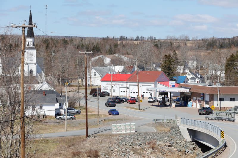 RCMP command post at Great Village Fire Department after finding Wortman in Nova Scotia