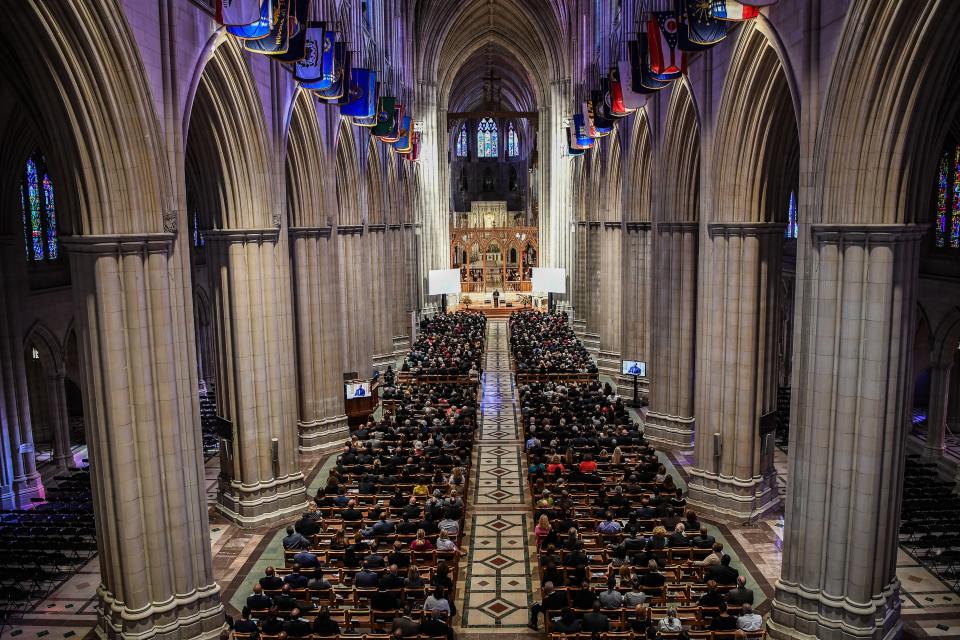 Washington National Cathedral (Washington, D.C.)
As grand as Europe’s ancient churches, Washington National Cathedral was constructed in the nation’s capital in 1907 and has received many refurbishments since, honoring the merging of Neo-Gothic and English Gothic styles. It’s also the country’s second-largest church and on the National Register of Historic Places.