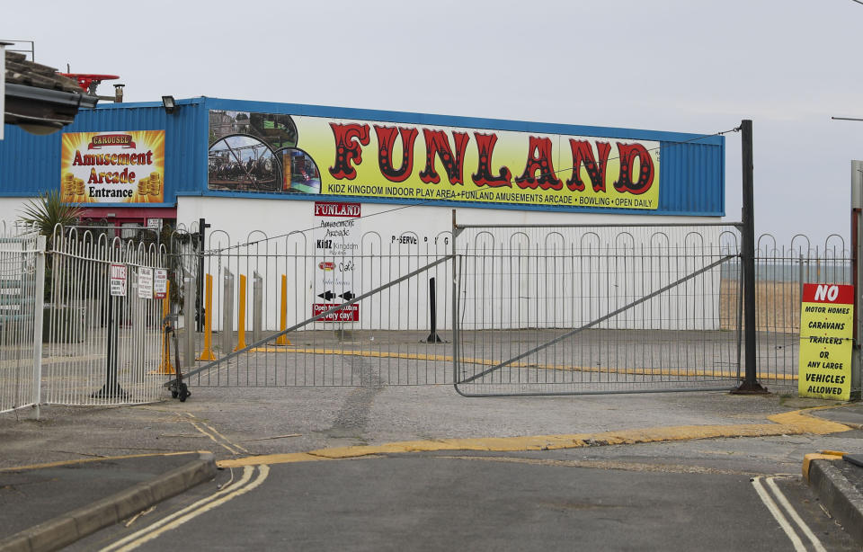 Funland in Hayling Island, Hampshire, remains closed as the UK continues in lockdown to help curb the spread of the coronavirus.